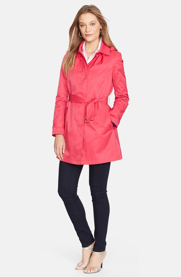 Trench Coat with Detachable Hood